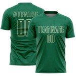 Kelly Sports Shape Jersey Sublimation Custom Uniform Geometric Cream Green Soccer